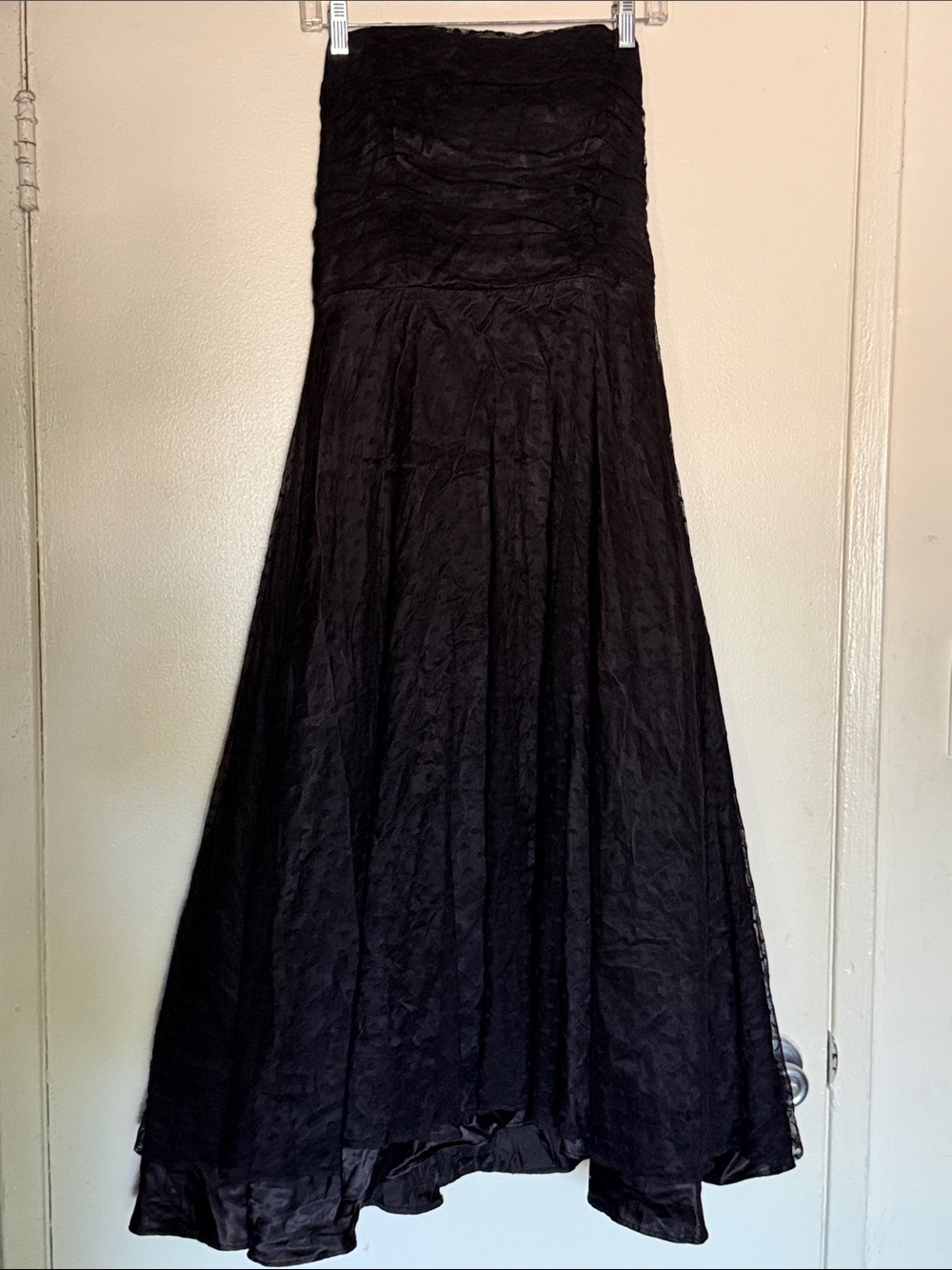 Scott McClintock Black polkadot Strapless maxi Dress - Timeless Evening Style